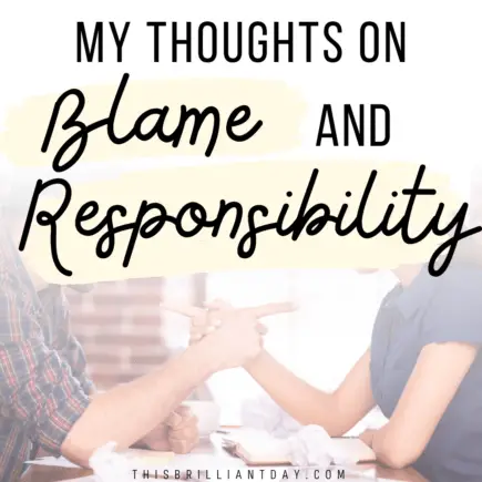 My Thoughts on Blame and Responsibility