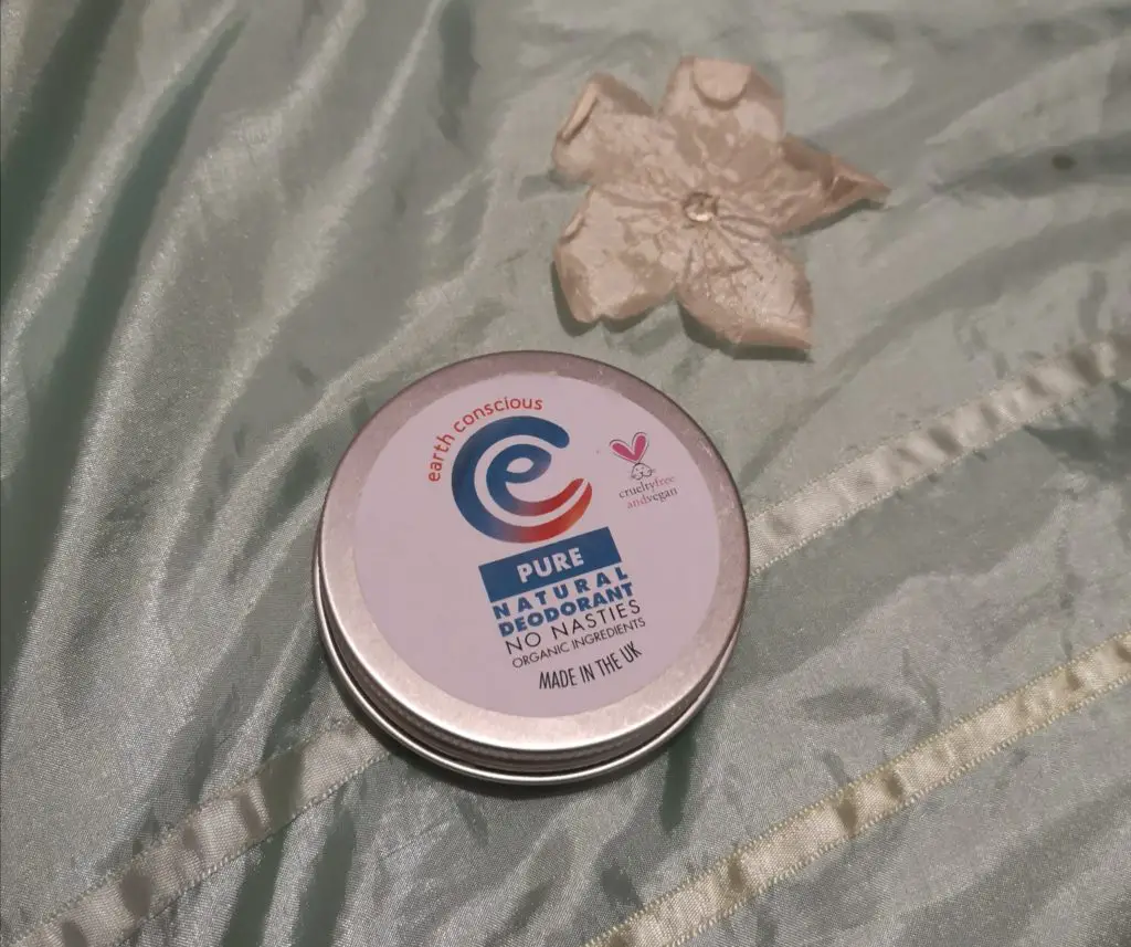 A tin of Earth Conscious Pure Natural Deodorant