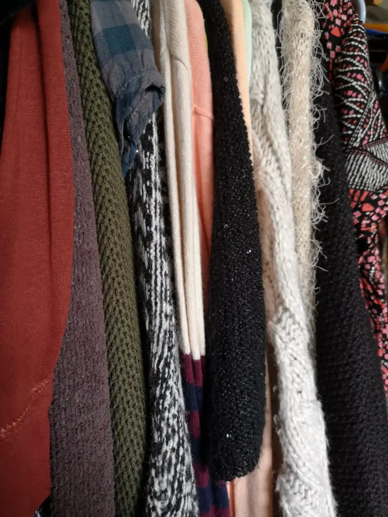 Autumnal jumpers, cardigans and dresses in my wardrobe