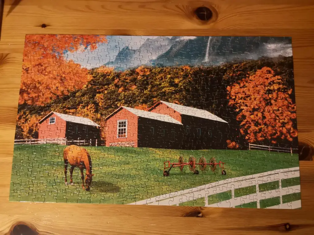 A finished Autumnal jigsaw