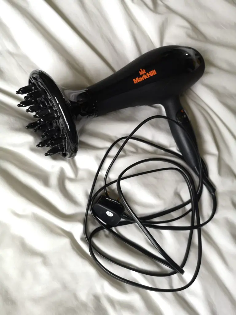 My black MarkHill hairdryer with the diffuser on.