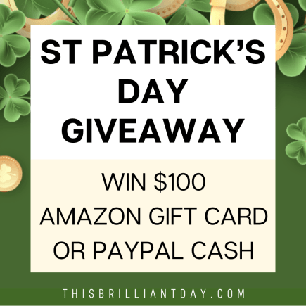 St Patrick's Day Giveaway - Win $100 Amazon Gift Card or PayPal Cash